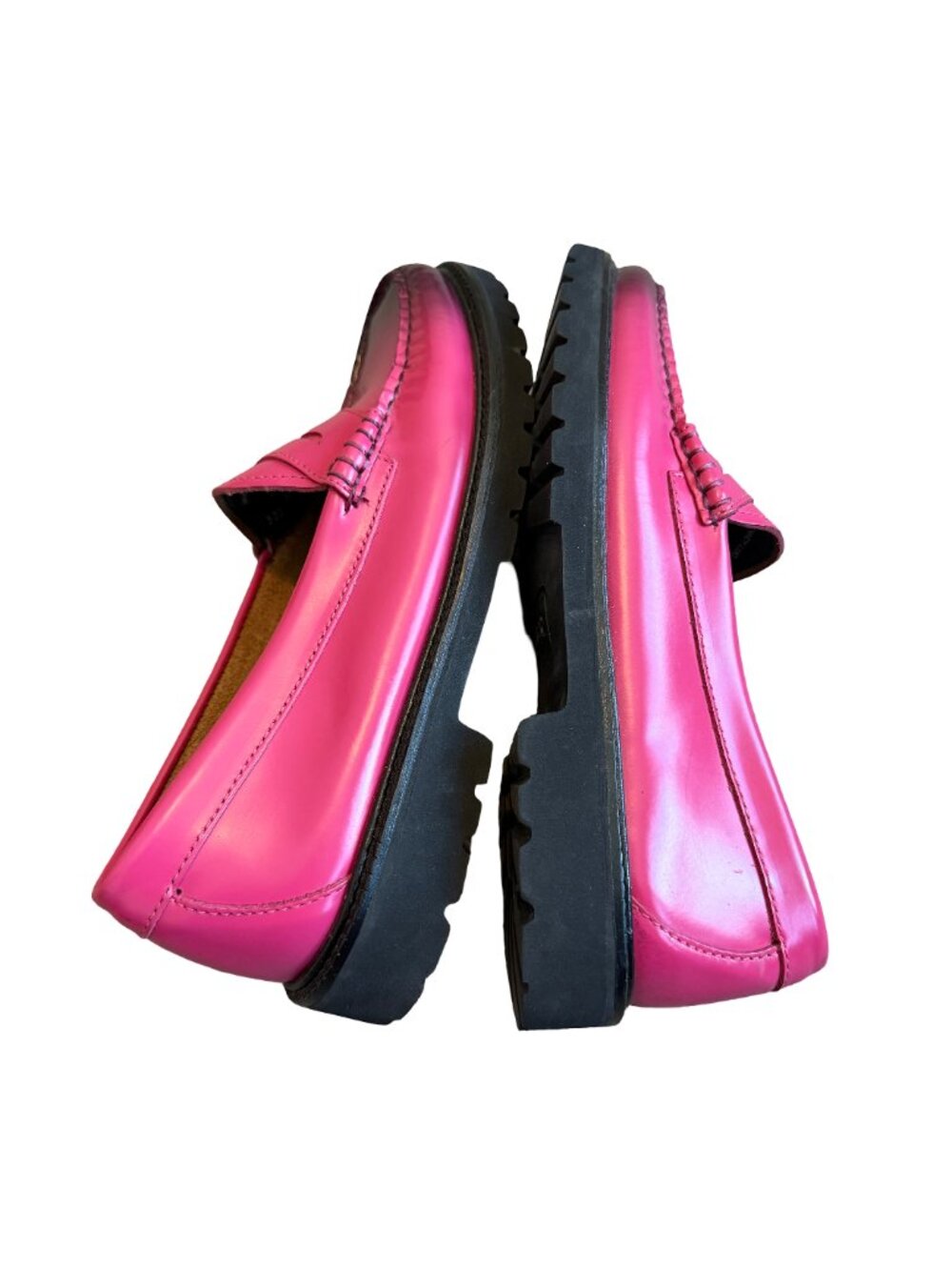 G.H. Bass Weejuns Originals Whitney Candy Lug Loafers Shoes Bright Pink Size 8.5 - Picture 6 of 12